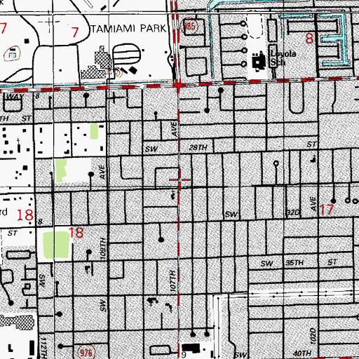 Topographic Map of Olga Music and Day Care Center, FL