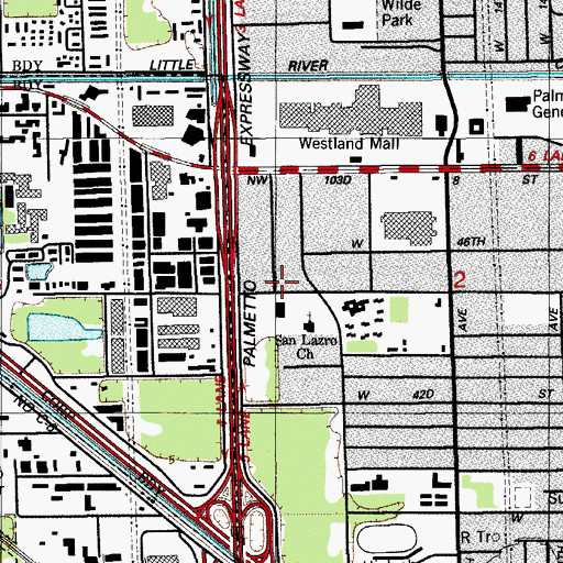 Topographic Map of Our Lady of Charity Day Care Center, FL