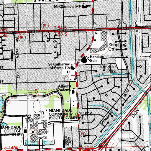Topographic Map of Our Lady of the Rosary School, FL