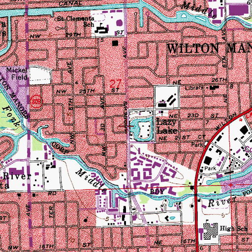 Topographic Map of Pace Center for Girls, FL