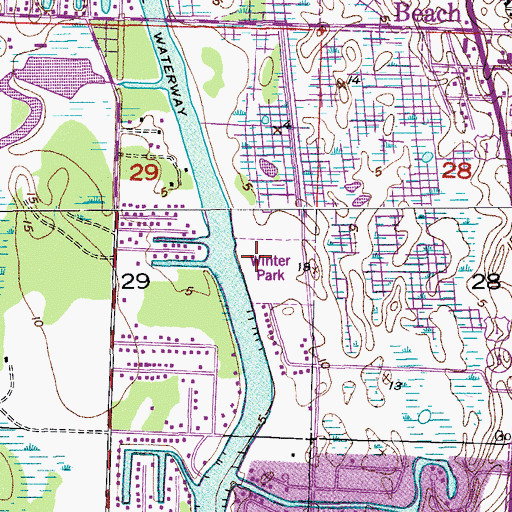 Topographic Map of Palm Beach Marine Institute, FL