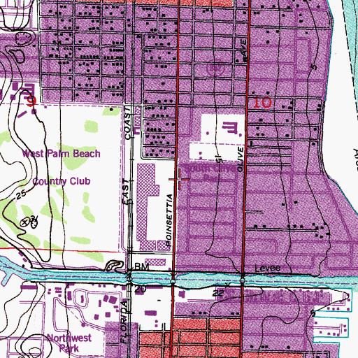 Topographic Map of Palm Beach Maritime Academy, FL