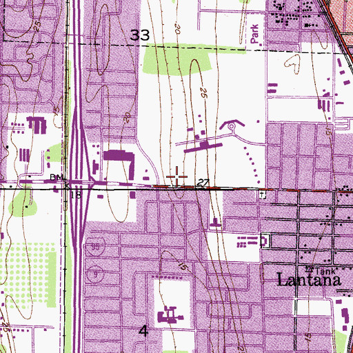 Topographic Map of Palm Beach School for Autism, FL