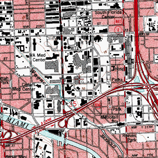 Topographic Map of National Children's Cardiac Hospital, FL