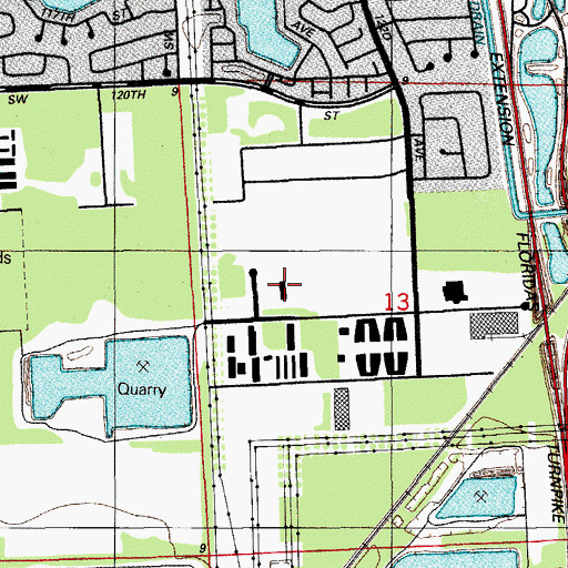 Topographic Map of Nautilus Industrial Park, FL
