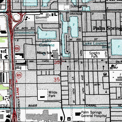 Topographic Map of New Aladdin Learning Center, FL