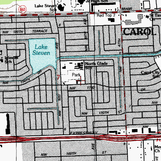 Topographic Map of New Life Baptist Church Day Care Center, FL
