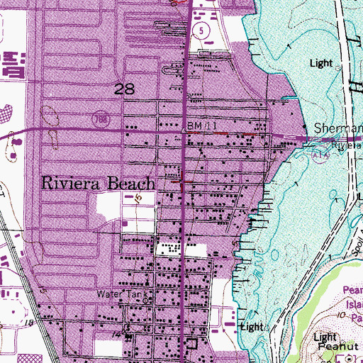 Topographic Map of Noah's Ark International, FL