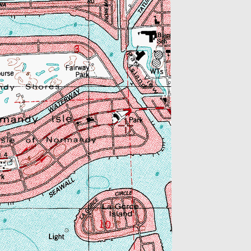 Topographic Map of Normandy School, FL