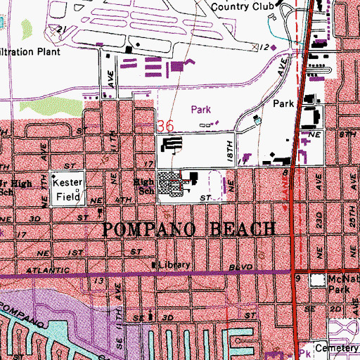 Topographic Map of North Area Education Center, FL