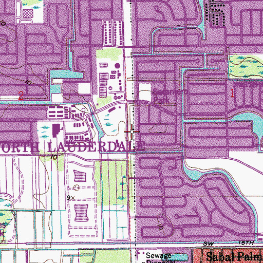 Topographic Map of North Broward Academy of Excellence, FL