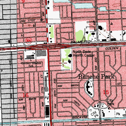 Topographic Map of North Dade Head Start, FL