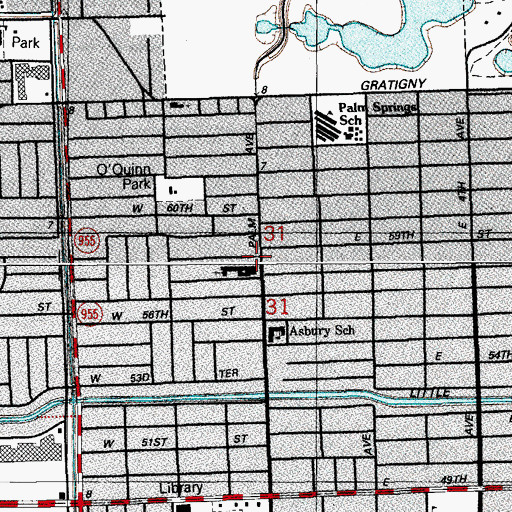 Topographic Map of North Hialeah Christian School, FL