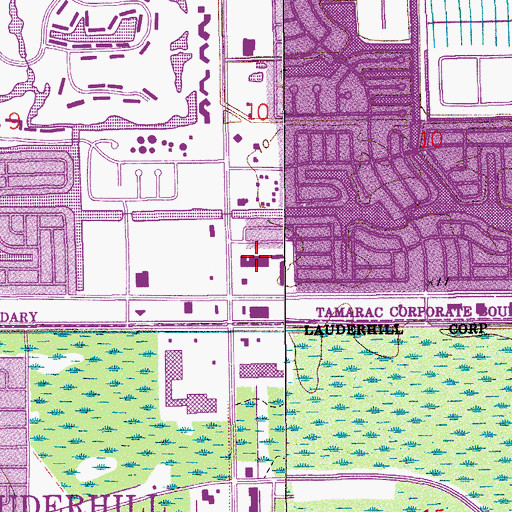 Topographic Map of Midway Plaza Shopping Center, FL