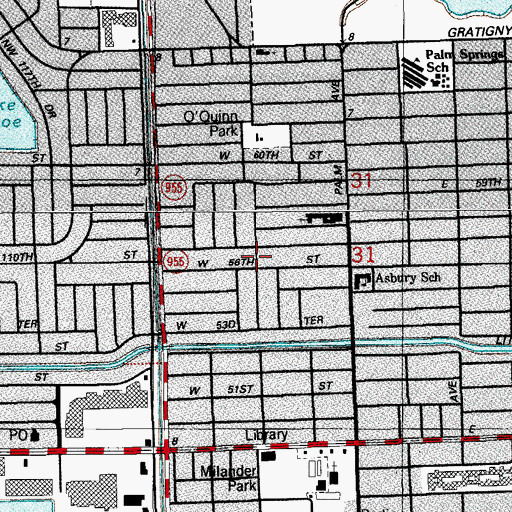 Topographic Map of Millan Day Care Center, FL