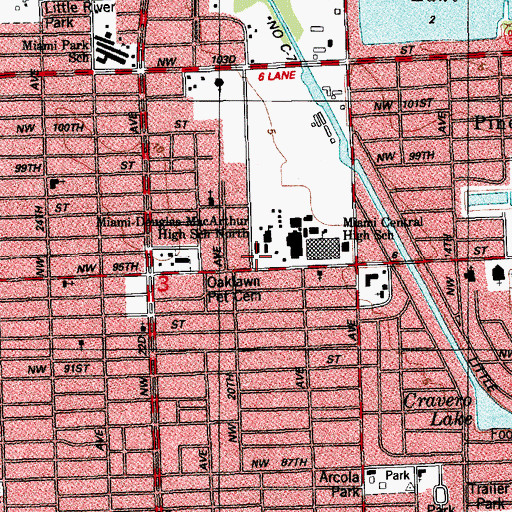 Topographic Map of Mizell Kiddie Kampus Day Care Center, FL