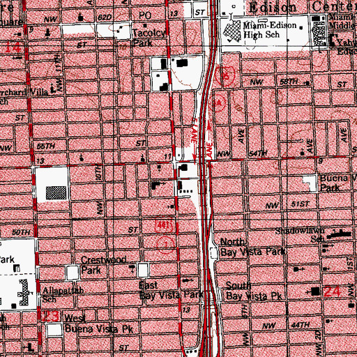 Topographic Map of Mohammed Kindergarten, FL
