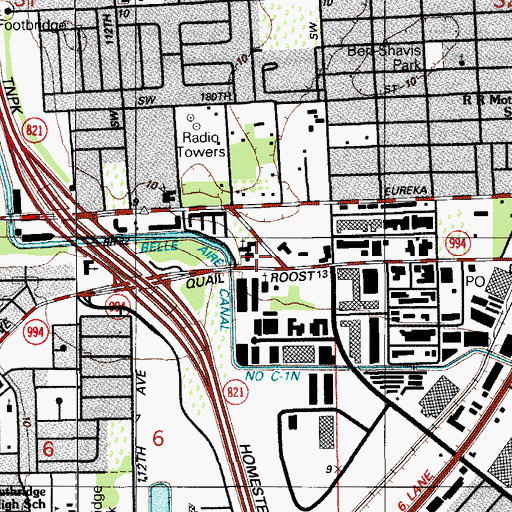 Topographic Map of Mount Olive Lutheran School and Daycare Center, FL