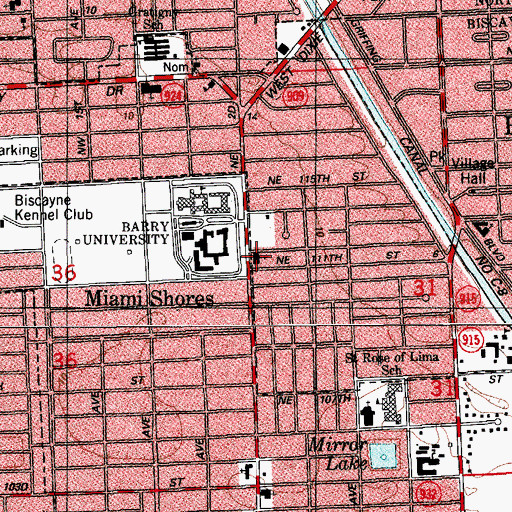 Topographic Map of Mount Sinai - Saint Francis Nursing Home, FL