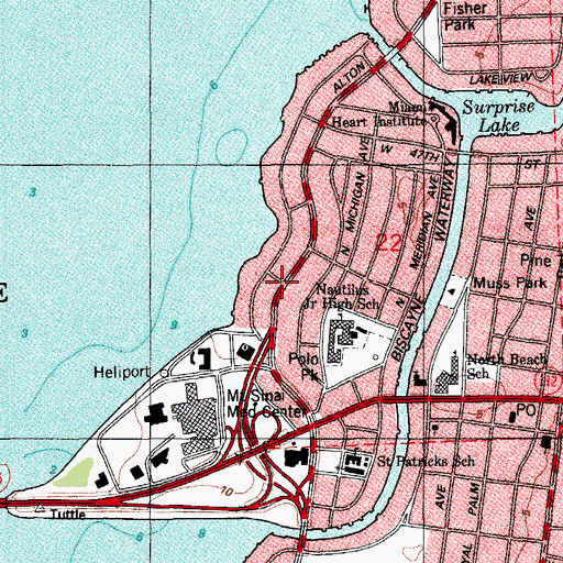 Topographic Map of Mount Sinai Satellite After School Center, FL