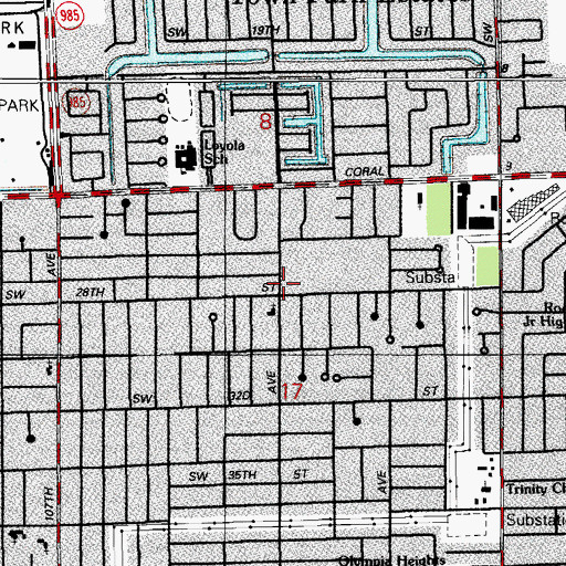 Topographic Map of My Garden's Friend Day Care Center, FL