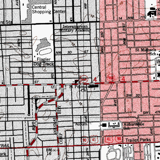 Topographic Map of Mi Casita Day Care Center, FL