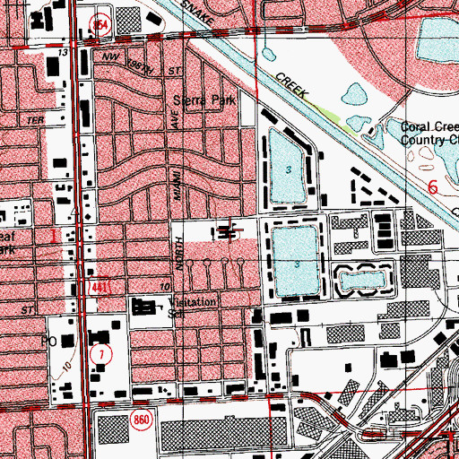 Topographic Map of Miami Gardens Care Center, FL