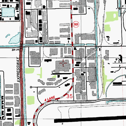 Topographic Map of Miami Post Office, FL