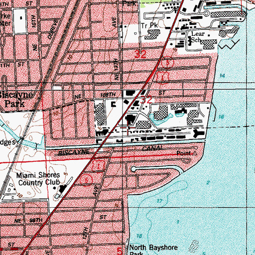Topographic Map of Miami Military Academy (historical), FL