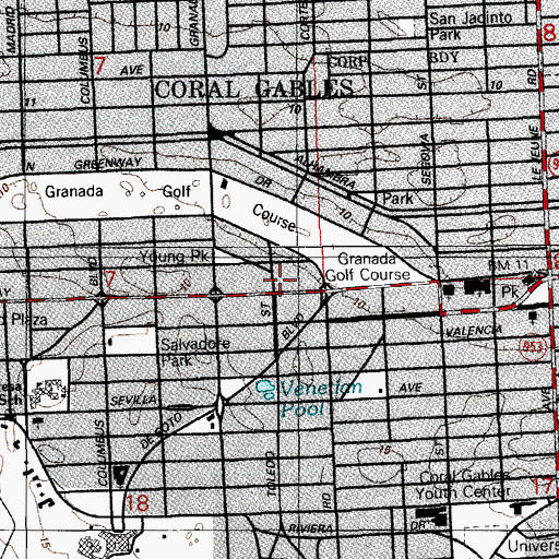 Topographic Map of Merrick House, FL