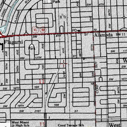 Topographic Map of Little People School, FL