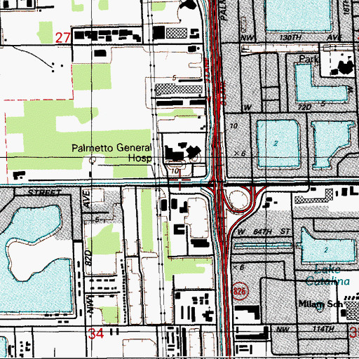 Topographic Map of Little Pumpkin Day Care Center, FL