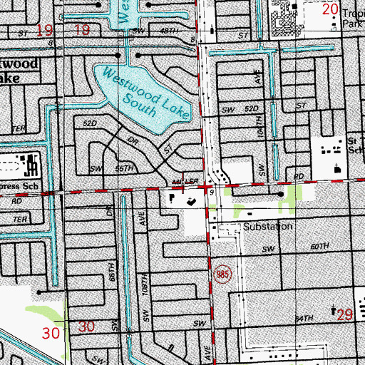 Topographic Map of Little Shaver Day Care Center, FL