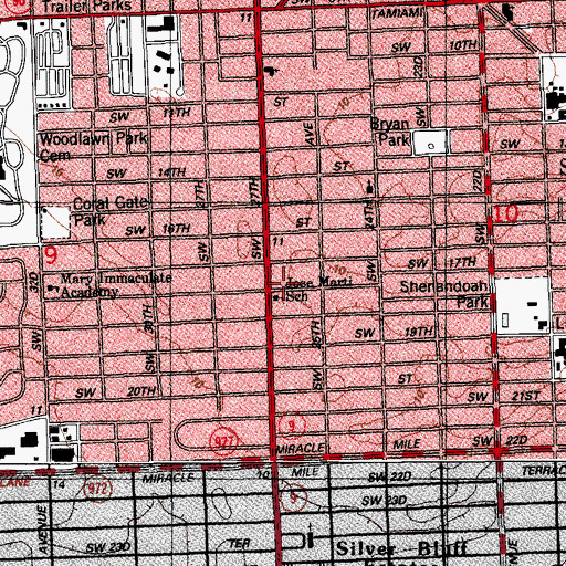 Topographic Map of Little Shaver Number 1 Jose Marti School, FL