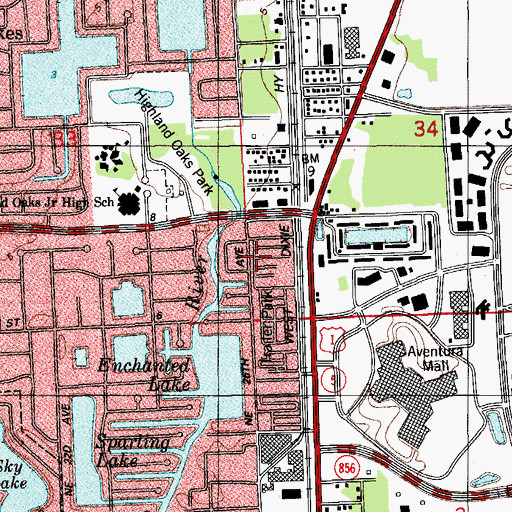 Topographic Map of Lone Pines Mobile Village, FL