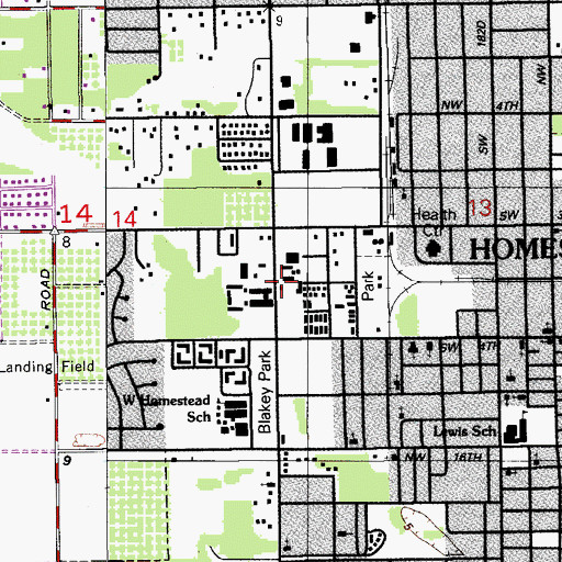 Topographic Map of Love the Little Children Day Care Center, FL