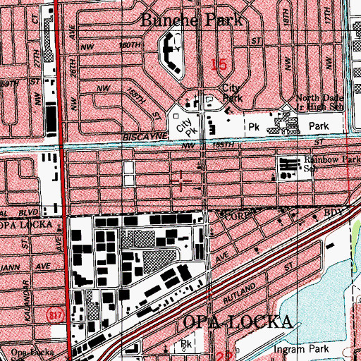 Topographic Map of Love Thy Kids Academy, FL