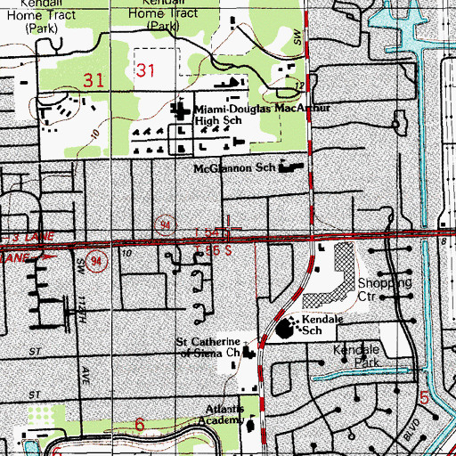 Topographic Map of M and M Kids Day Care Center, FL
