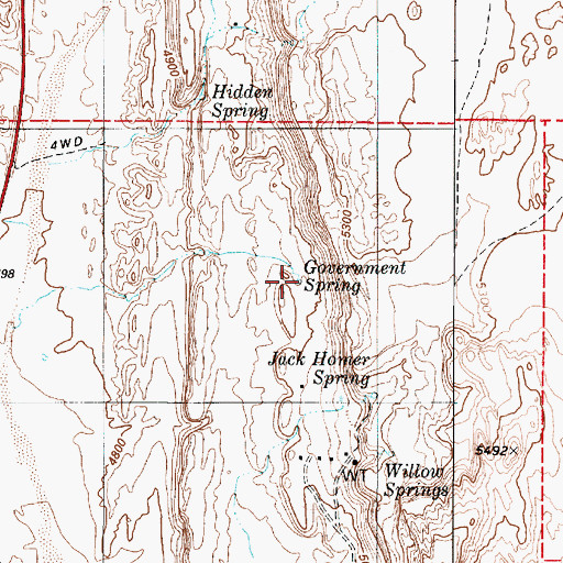 Topographic Map of Government Spring, AZ