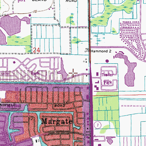Topographic Map of Margate Health Care Center, FL