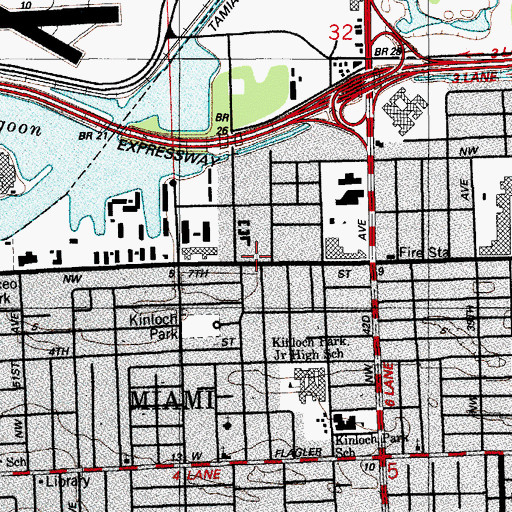 Topographic Map of Maria Padron Family Day Care Center, FL