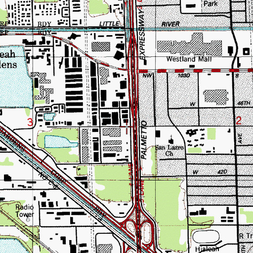 Topographic Map of Mater Academy, FL