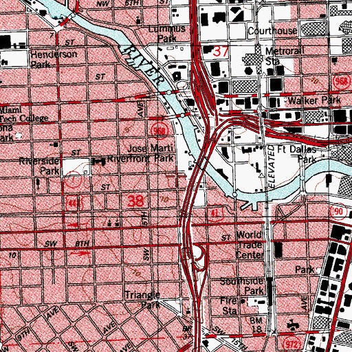 Topographic Map of Mater Academy East Campus, FL