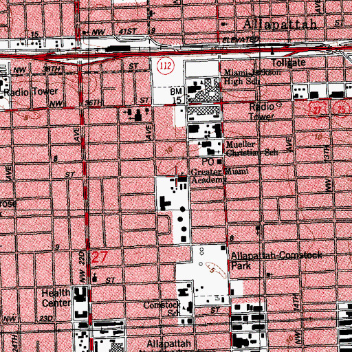 Topographic Map of Maya Angelou Elementary School, FL