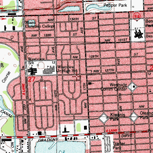 Topographic Map of Medwise Center, FL