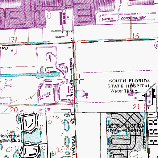 Topographic Map of Memorial Manor, FL