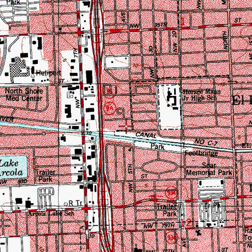Topographic Map of Liberty City Charter Project School, FL