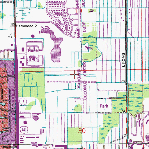 Topographic Map of Liberty Elementary School, FL