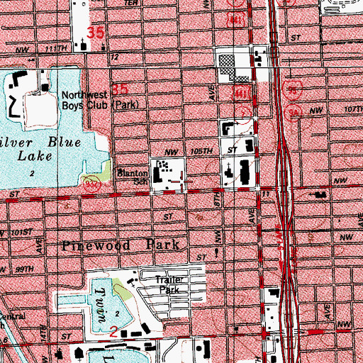 Topographic Map of Lil People Paradise Day Care Center, FL