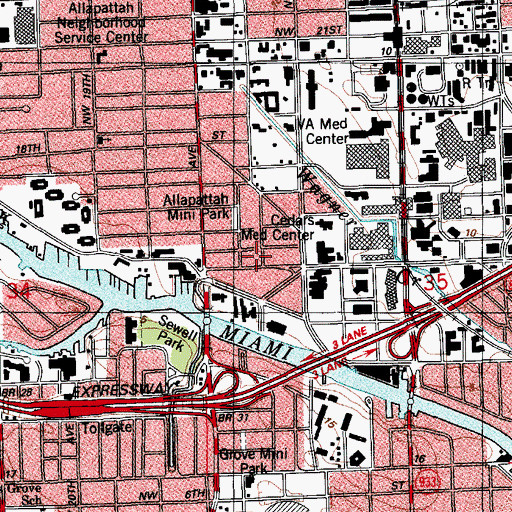Topographic Map of Lincoln Marti Child Care Center, FL
